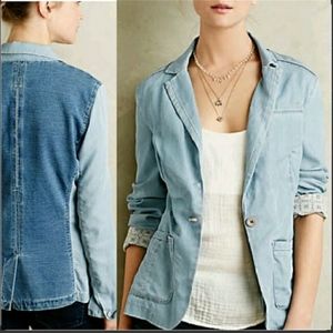 NWT Anthropologie Pilcro  Denim Blazer XL